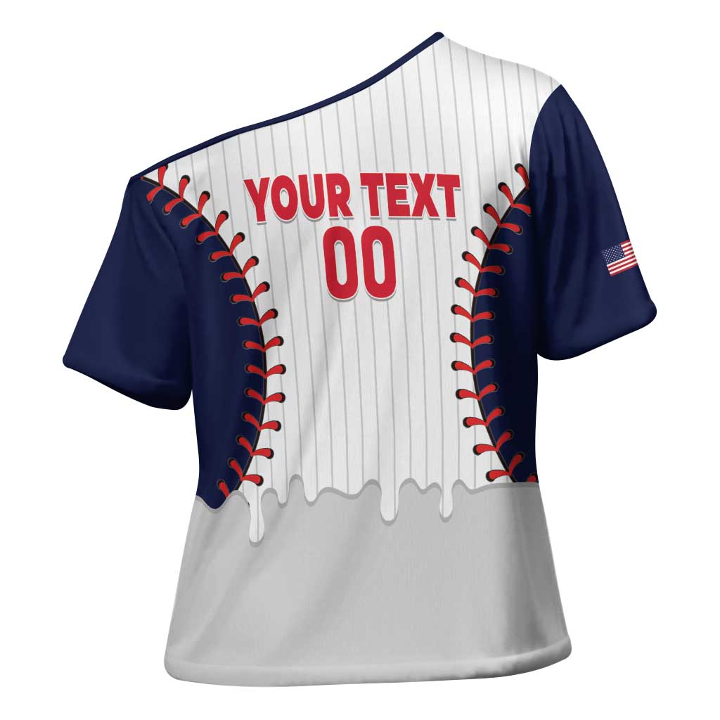 United States 2026 Baseball Custom Cross Shoulder Shirt Go USA Drip Style