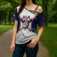 United States 2026 Baseball Custom Cross Shoulder Shirt Go USA Drip Style