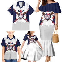 United States 2026 Baseball Custom Family Matching Mermaid Dress and Hawaiian Shirt Go USA Drip Style
