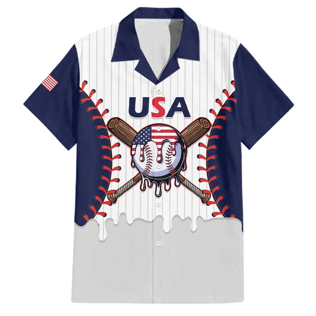United States 2026 Baseball Custom Family Matching Off The Shoulder Long Sleeve Dress and Hawaiian Shirt Go USA Drip Style