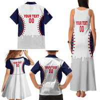 United States 2026 Baseball Custom Family Matching Tank Maxi Dress and Hawaiian Shirt Go USA Drip Style