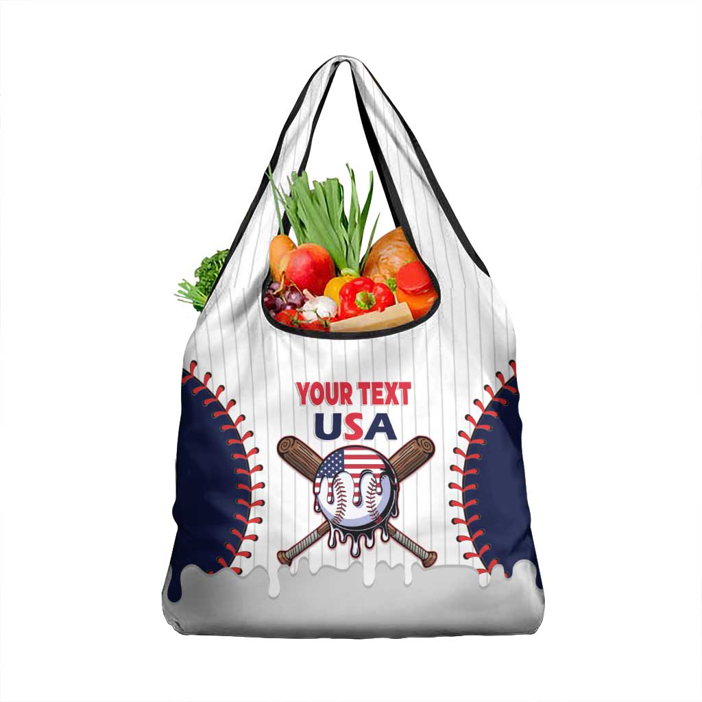 United States 2026 Baseball Custom Grocery Bag Go USA Drip Style