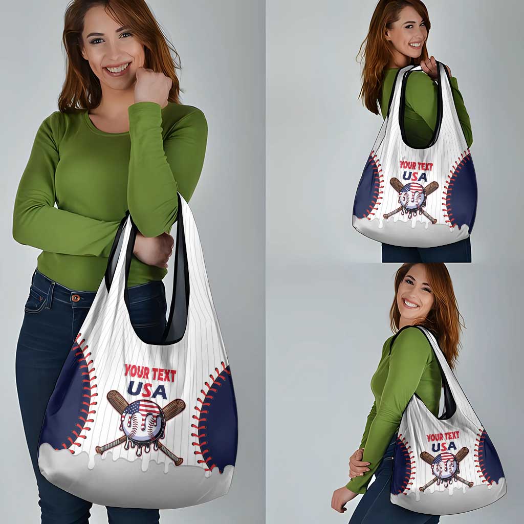 United States 2026 Baseball Custom Grocery Bag Go USA Drip Style
