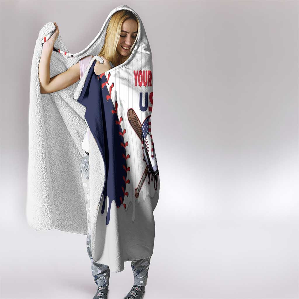 United States 2026 Baseball Custom Hooded Blanket Go USA Drip Style