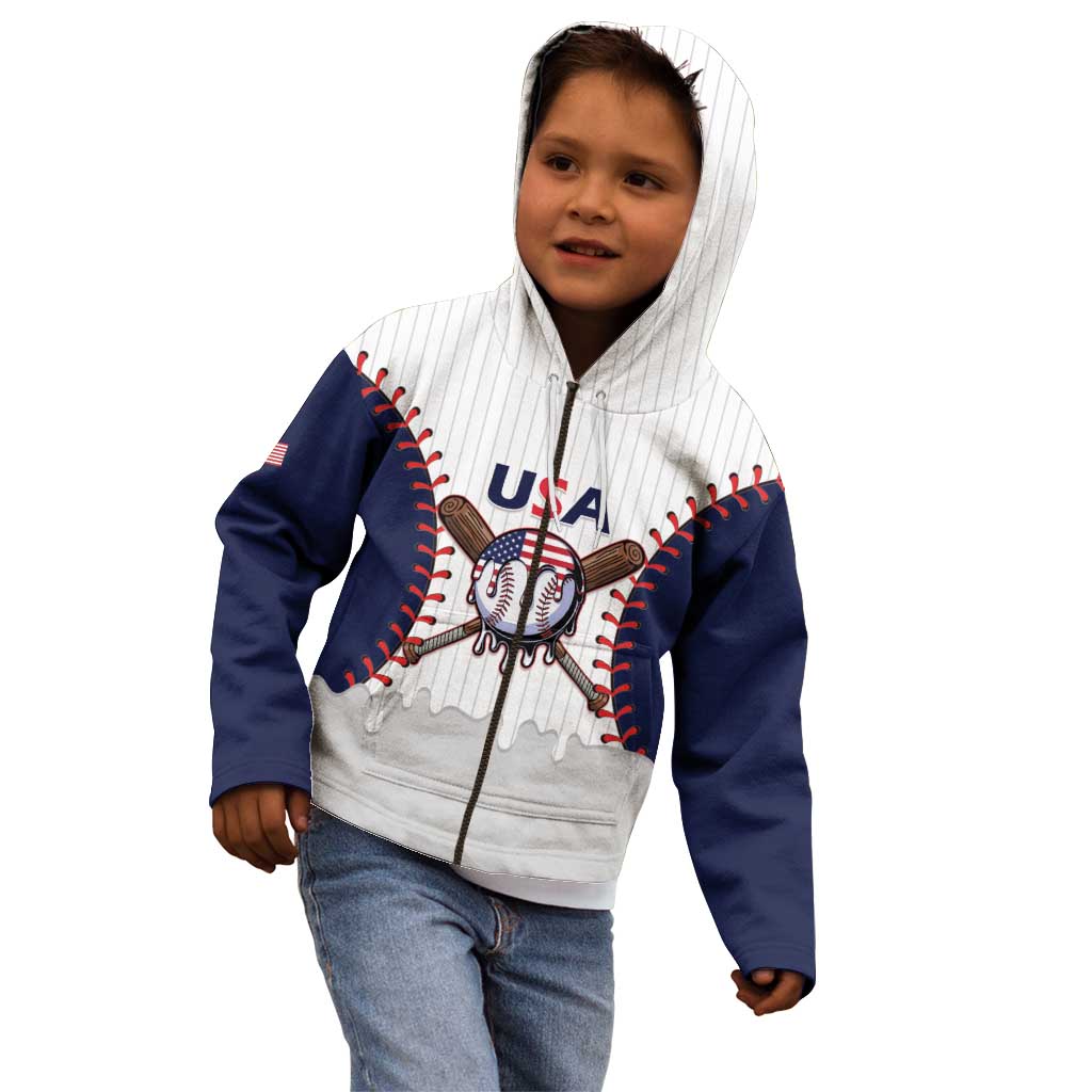 United States 2026 Baseball Custom Kid Hoodie Go USA Drip Style