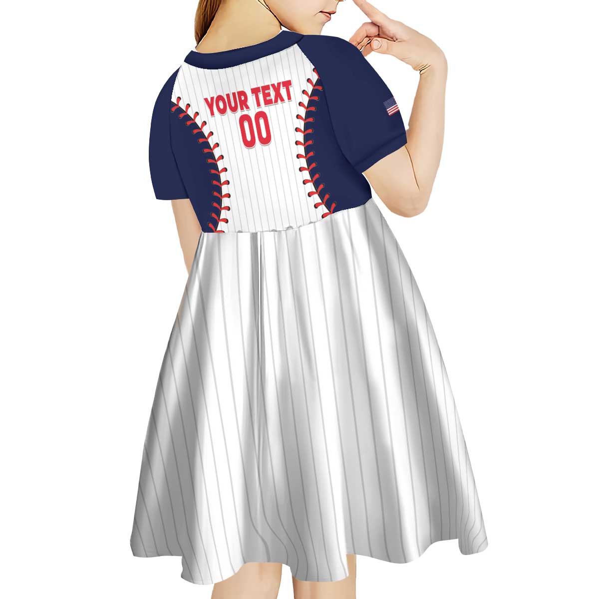 United States 2026 Baseball Custom Kid Short Sleeve Dress Go USA Drip Style
