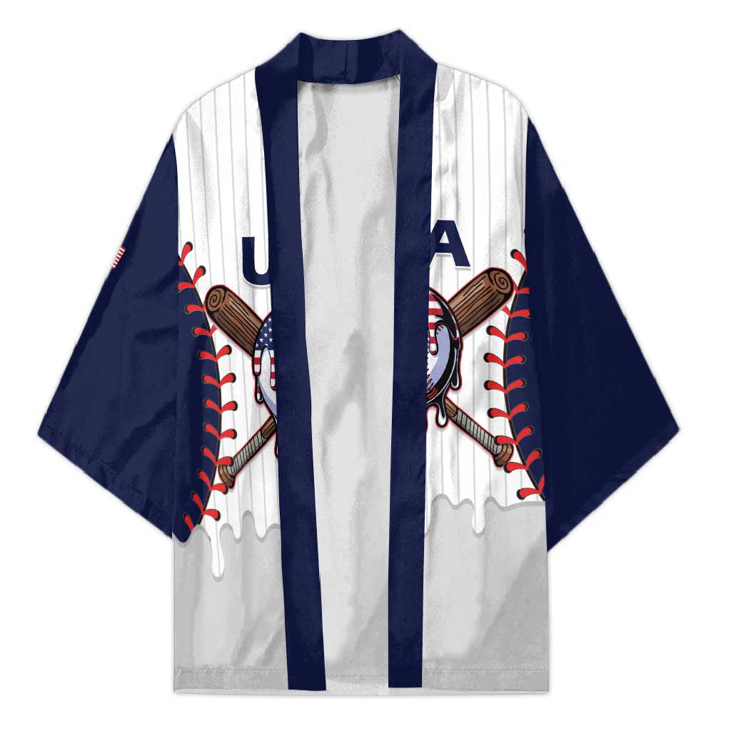 United States 2026 Baseball Custom Kimono Go USA Drip Style