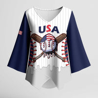 United States 2026 Baseball Custom Kimono Sleeve Blouse Go USA Drip Style