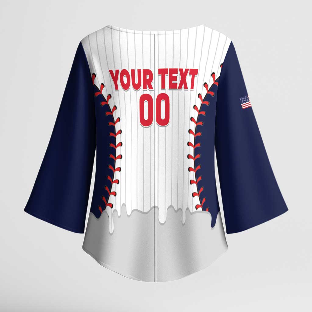 United States 2026 Baseball Custom Kimono Sleeve Blouse Go USA Drip Style