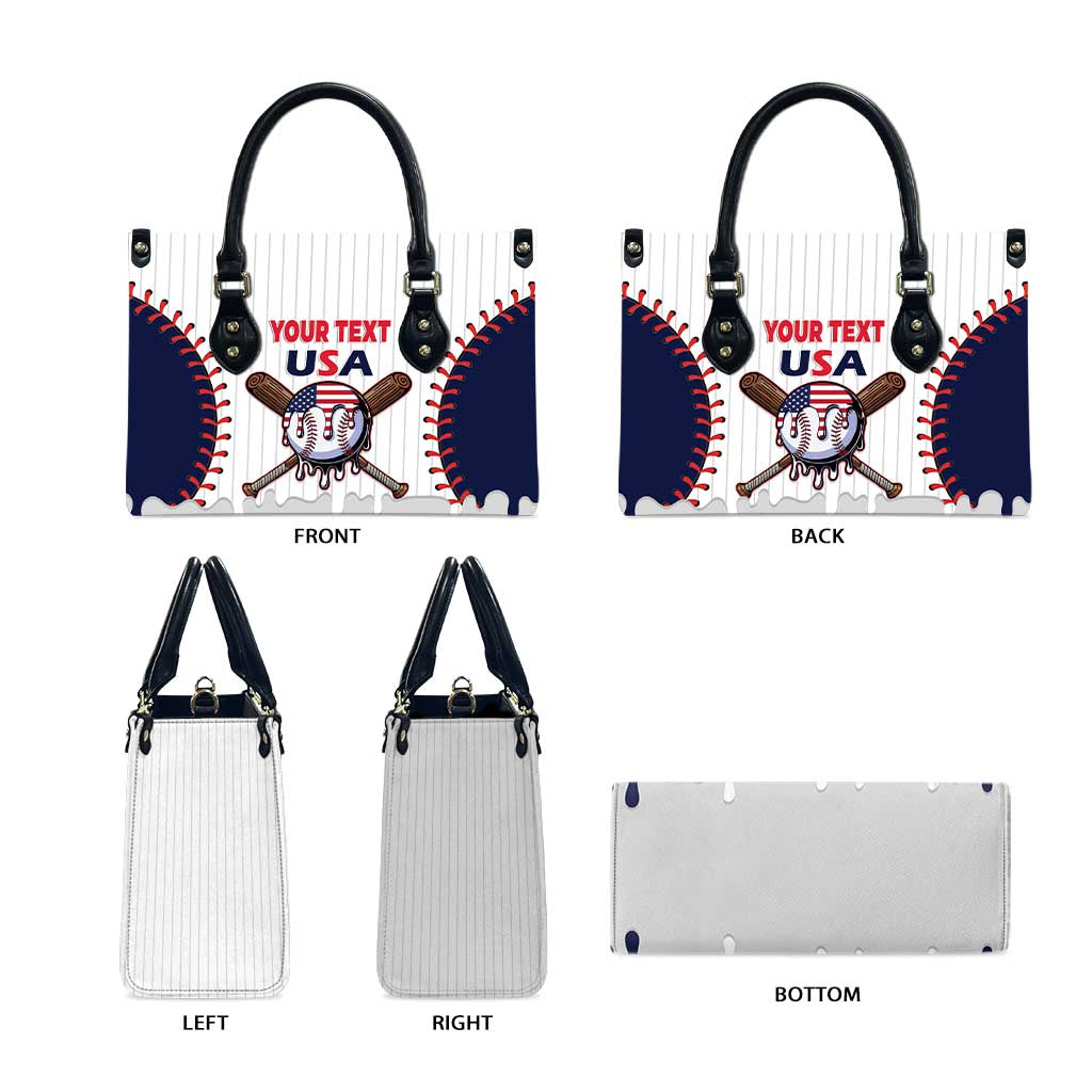 United States 2026 Baseball Custom Leather Bag Go USA Drip Style