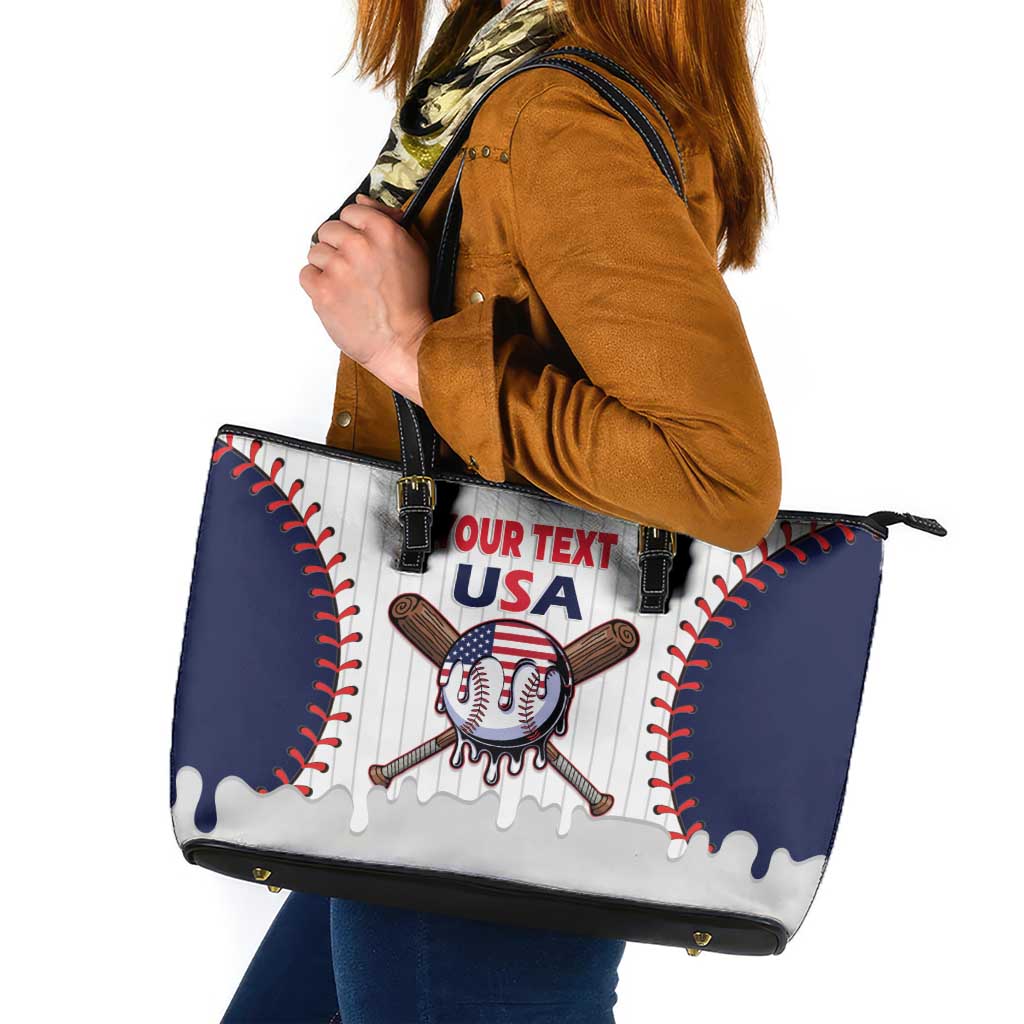 United States 2026 Baseball Custom Leather Tote Bag Go USA Drip Style
