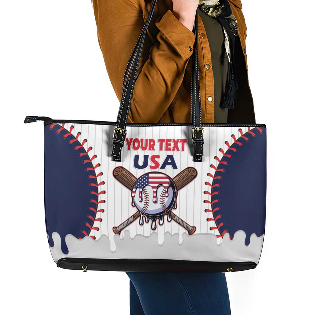 United States 2026 Baseball Custom Leather Tote Bag Go USA Drip Style