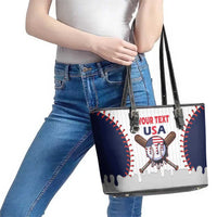 United States 2026 Baseball Custom Leather Tote Bag Go USA Drip Style