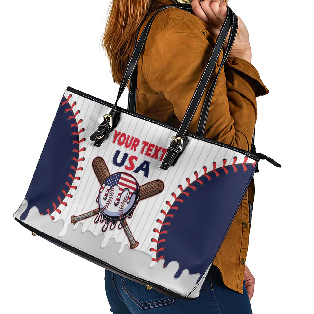 United States 2026 Baseball Custom Leather Tote Bag Go USA Drip Style