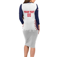 United States 2026 Baseball Custom Long Sleeve Bodycon Dress Go USA Drip Style