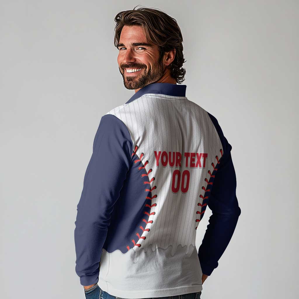 United States 2026 Baseball Custom Long Sleeve Polo Shirt Go USA Drip Style