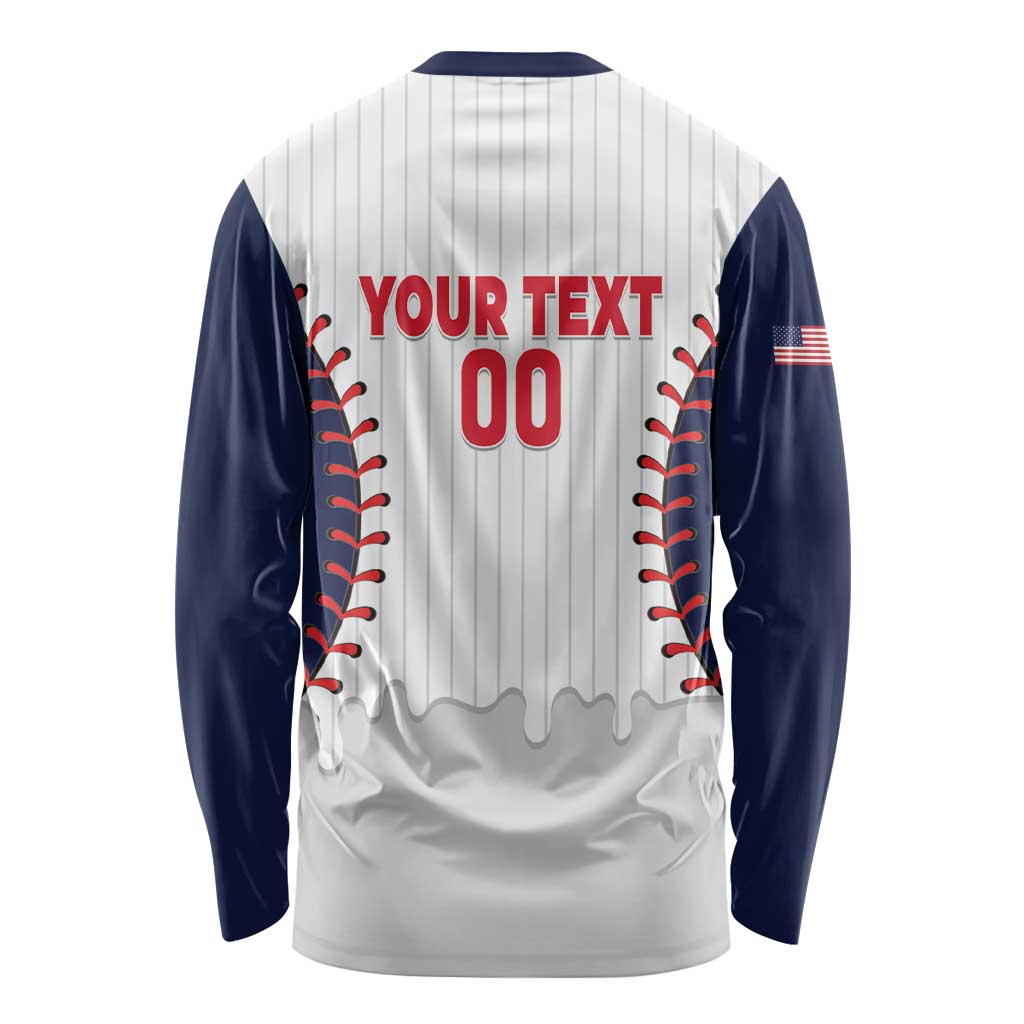 United States 2026 Baseball Custom Long Sleeve Shirt Go USA Drip Style
