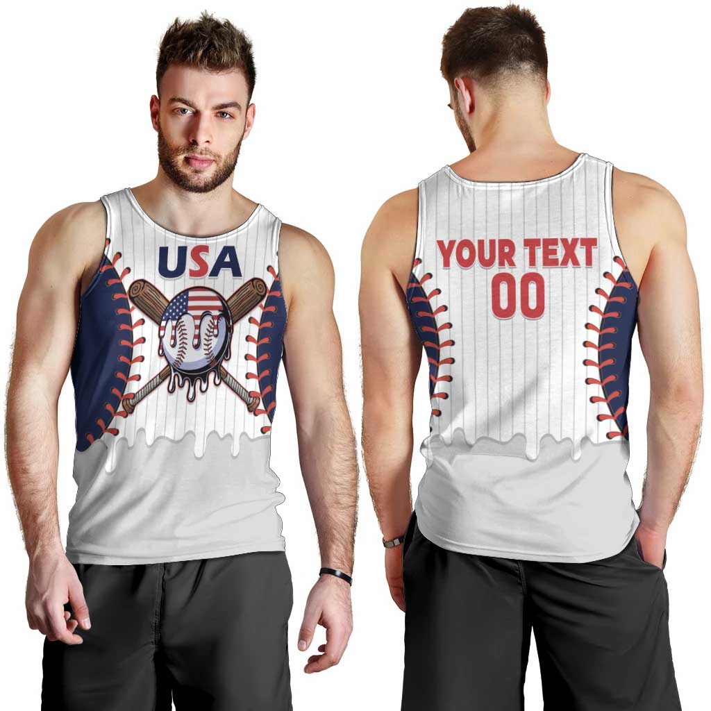 United States 2026 Baseball Custom Men Tank Top Go USA Drip Style