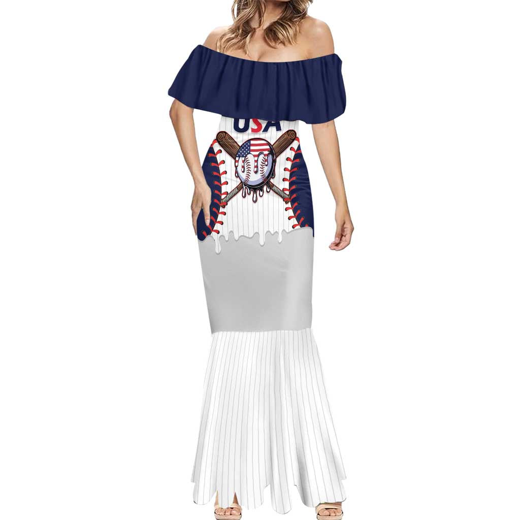 United States 2026 Baseball Custom Mermaid Dress Go USA Drip Style