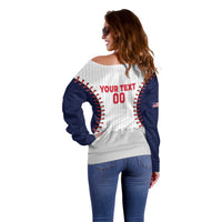 United States 2026 Baseball Custom Off Shoulder Sweater Go USA Drip Style
