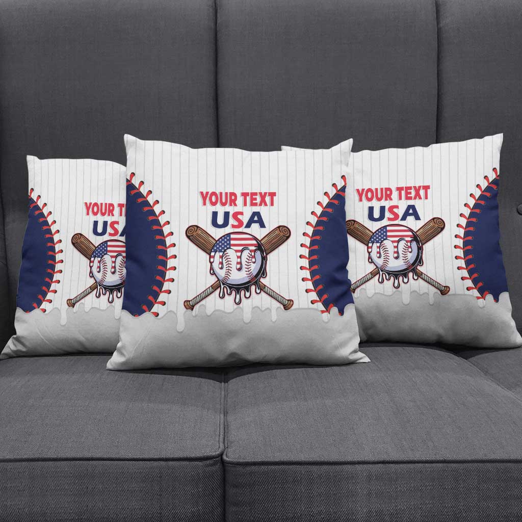 United States 2026 Baseball Custom Pillow Cover Go USA Drip Style