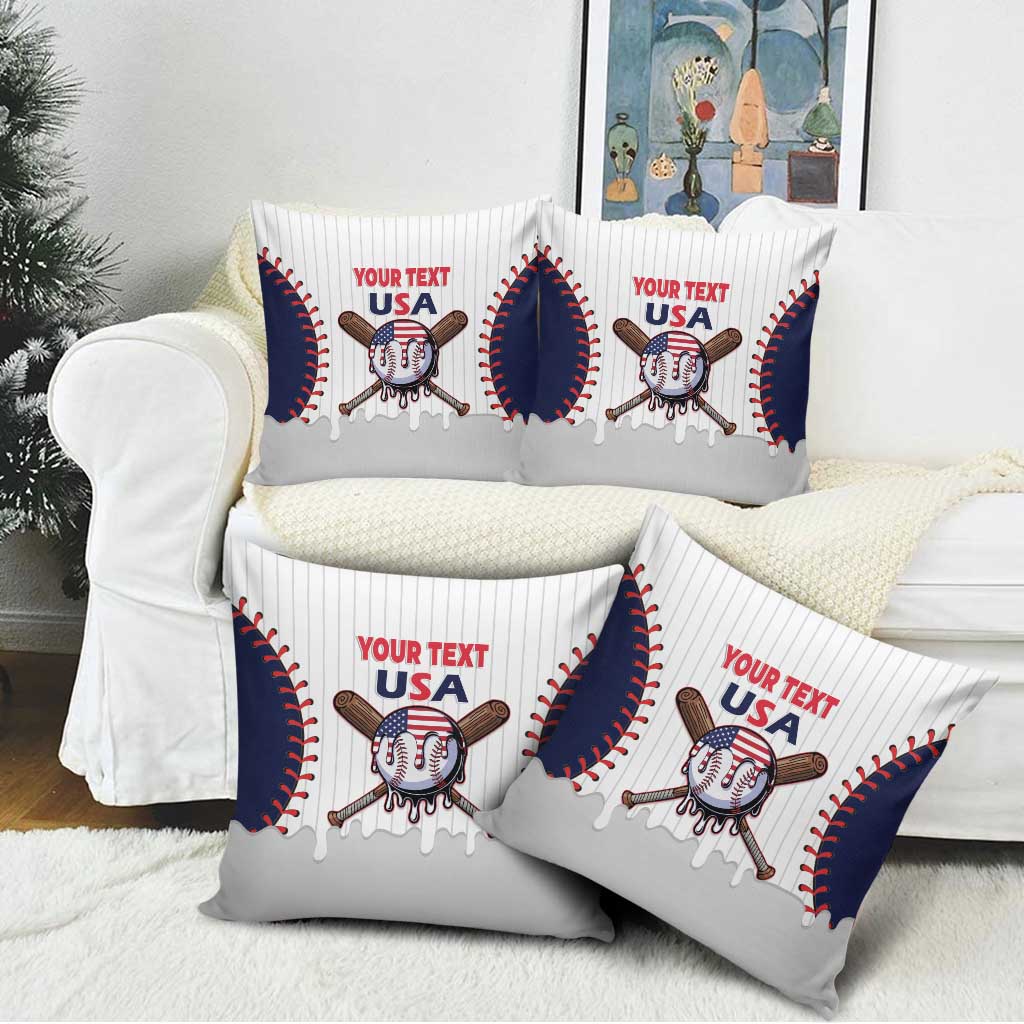 United States 2026 Baseball Custom Pillow Cover Go USA Drip Style