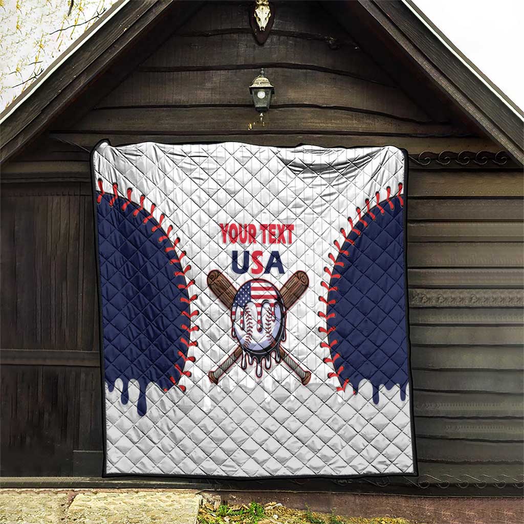 United States 2026 Baseball Custom Quilt Go USA Drip Style