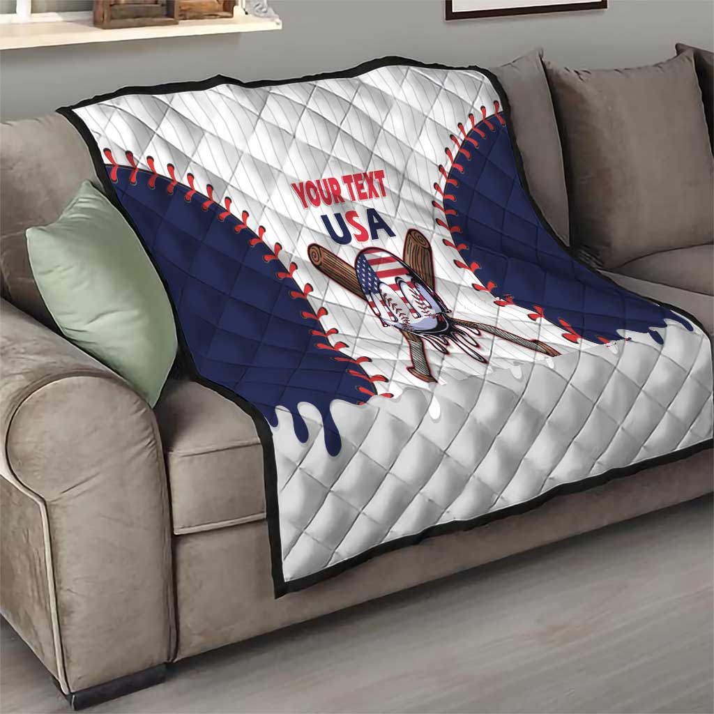 United States 2026 Baseball Custom Quilt Go USA Drip Style