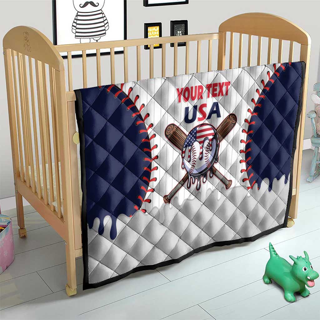 United States 2026 Baseball Custom Quilt Go USA Drip Style