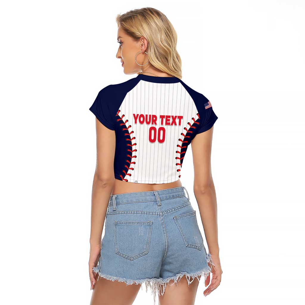 United States 2026 Baseball Custom Raglan Cropped T Shirt Go USA Drip Style