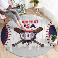 United States 2026 Baseball Custom Round Carpet Go USA Drip Style