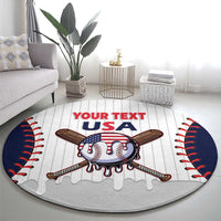 United States 2026 Baseball Custom Round Carpet Go USA Drip Style