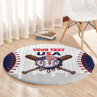 United States 2026 Baseball Custom Round Carpet Go USA Drip Style