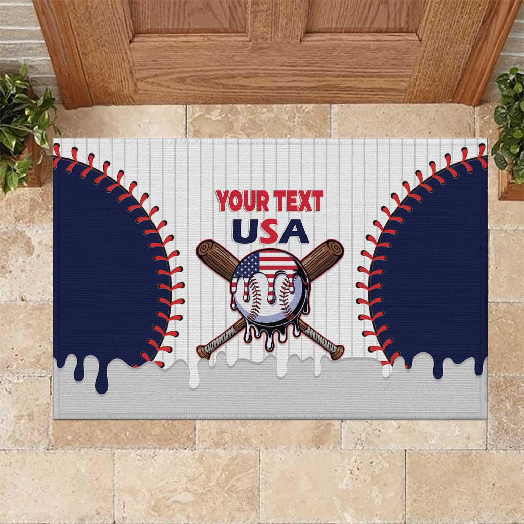 United States 2026 Baseball Custom Rubber Doormat Go USA Drip Style