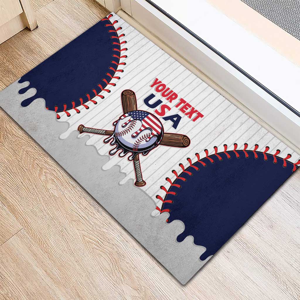 United States 2026 Baseball Custom Rubber Doormat Go USA Drip Style