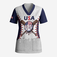 United States 2026 Baseball Custom Scrub Top Go USA Drip Style