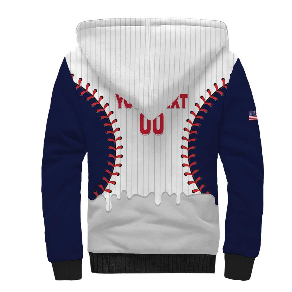 United States 2026 Baseball Custom Sherpa Hoodie Go USA Drip Style