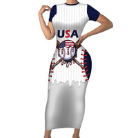 United States 2026 Baseball Custom Short Sleeve Bodycon Dress Go USA Drip Style