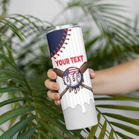 United States 2026 Baseball Custom Skinny Tumbler Go USA Drip Style
