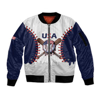 United States 2026 Baseball Custom Sleeve Zip Bomber Jacket Go USA Drip Style