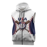 United States 2026 Baseball Custom Sleeveless Zip Hoodie Go USA Drip Style