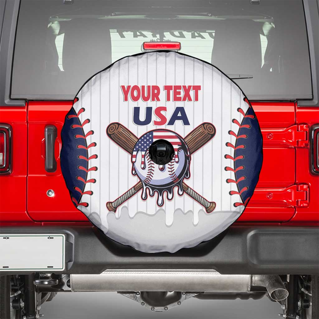 United States 2026 Baseball Custom Spare Tire Cover Go USA Drip Style