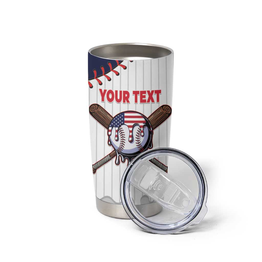 United States 2026 Baseball Custom Tumbler Cup Go USA Drip Style