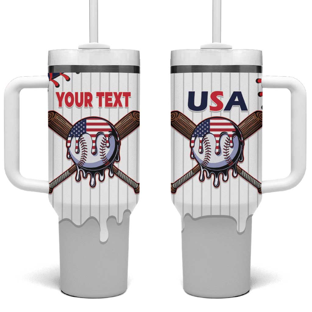 United States 2026 Baseball Custom Tumbler With Handle Go USA Drip Style