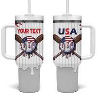 United States 2026 Baseball Custom Tumbler With Handle Go USA Drip Style
