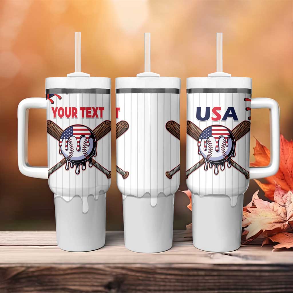 United States 2026 Baseball Custom Tumbler With Handle Go USA Drip Style