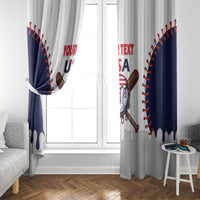 United States 2026 Baseball Custom Window Curtain Go USA Drip Style