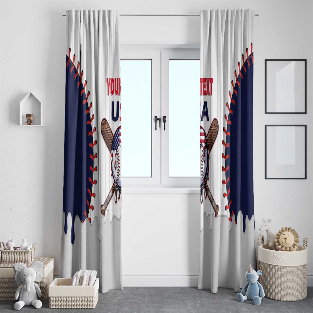 United States 2026 Baseball Custom Window Curtain Go USA Drip Style