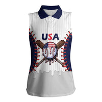 United States 2026 Baseball Custom Women Sleeveless Polo Shirt Go USA Drip Style