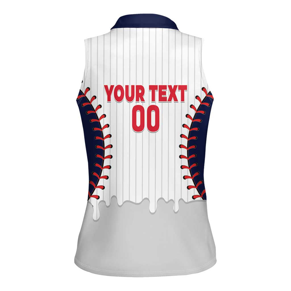 United States 2026 Baseball Custom Women Sleeveless Polo Shirt Go USA Drip Style